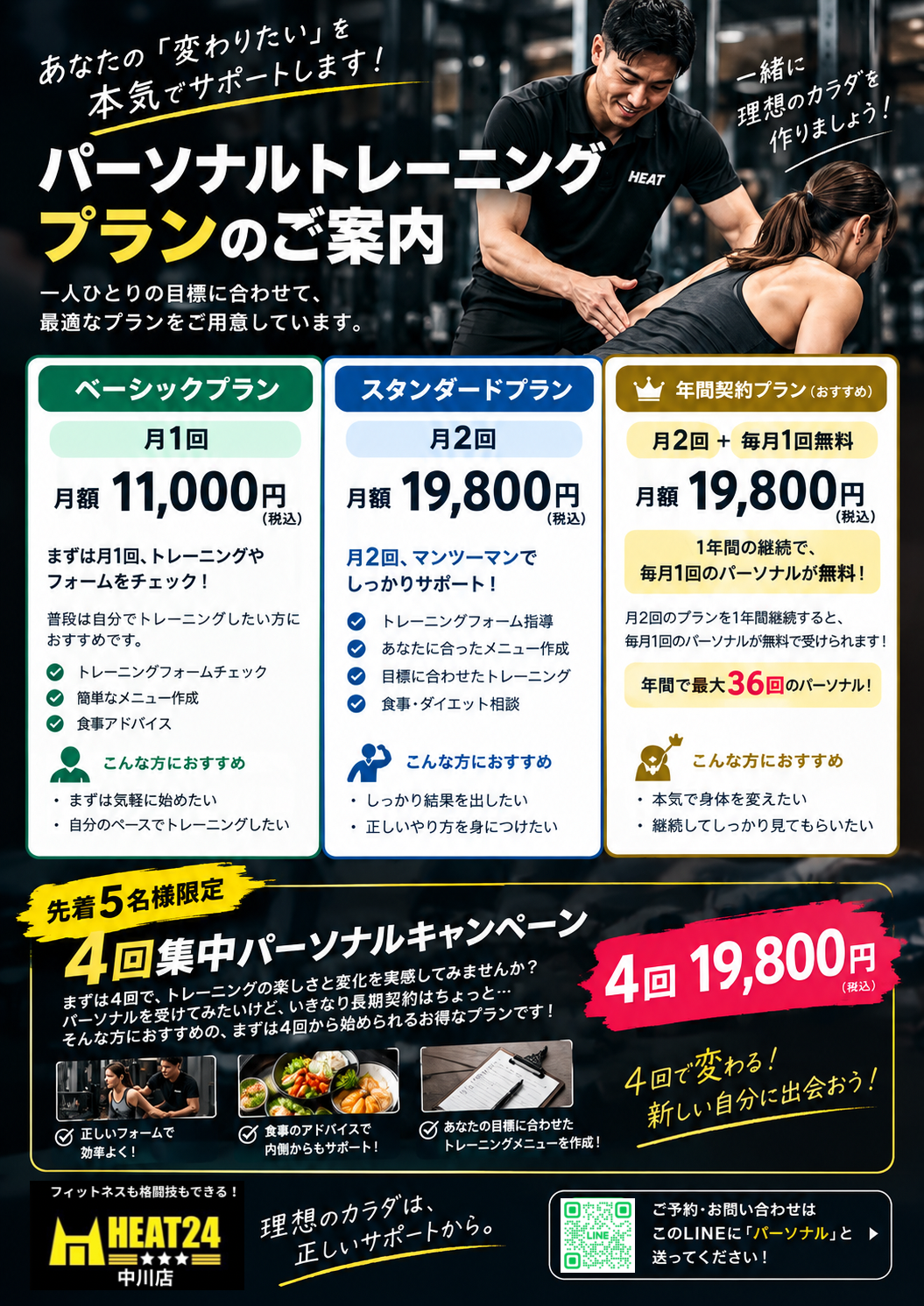 5枚様限定パーソナルトレーニング🔥